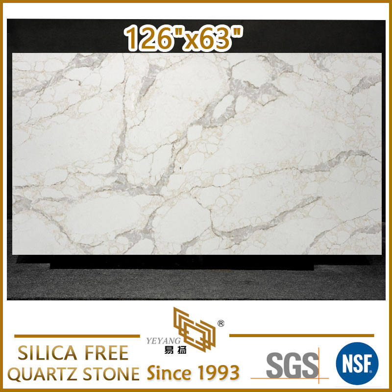 Premium Solid Non-Silica Quartz Stone Blue Silica Free Quartz Slabs