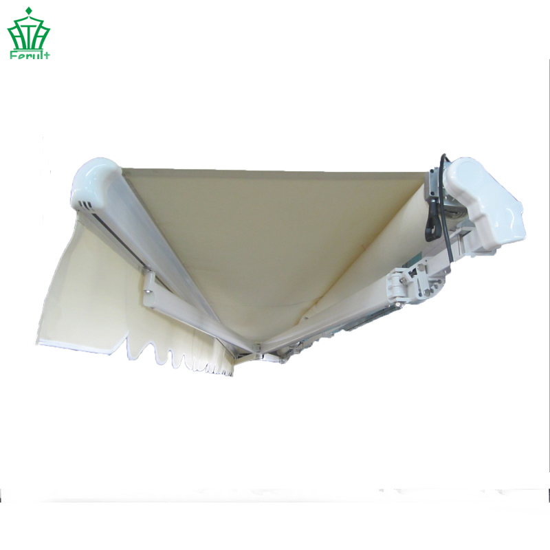 Electric Retractable Markise Motor Awning Waterproof Cover Hand Crank Folding Canopy Garden Front Door Awning