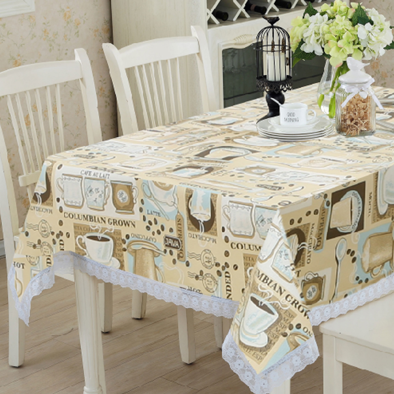 PVC Tablecloth Heavy Duty Vinyl Waterproof Oil-Proof Table Cloth Stain-Resistant Wipeable Rectangle