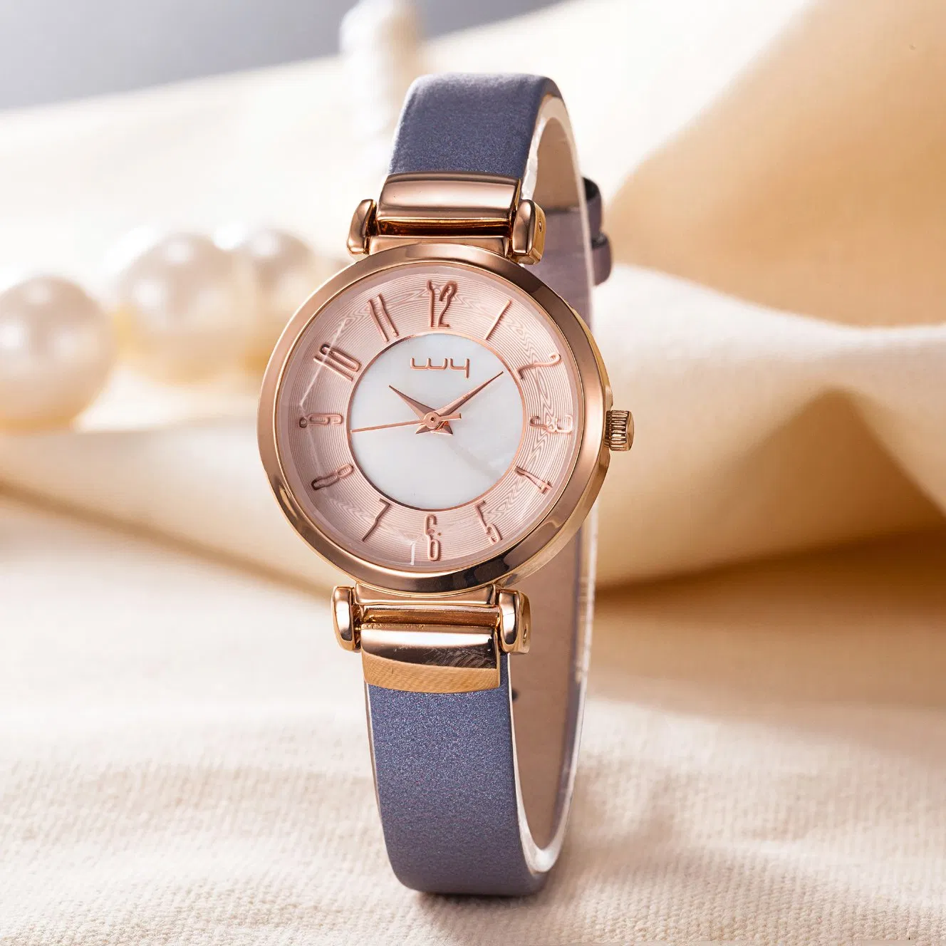 ODM Fashion Leather Strap Quartz Classic Ladies Wrist Watch Wy-093