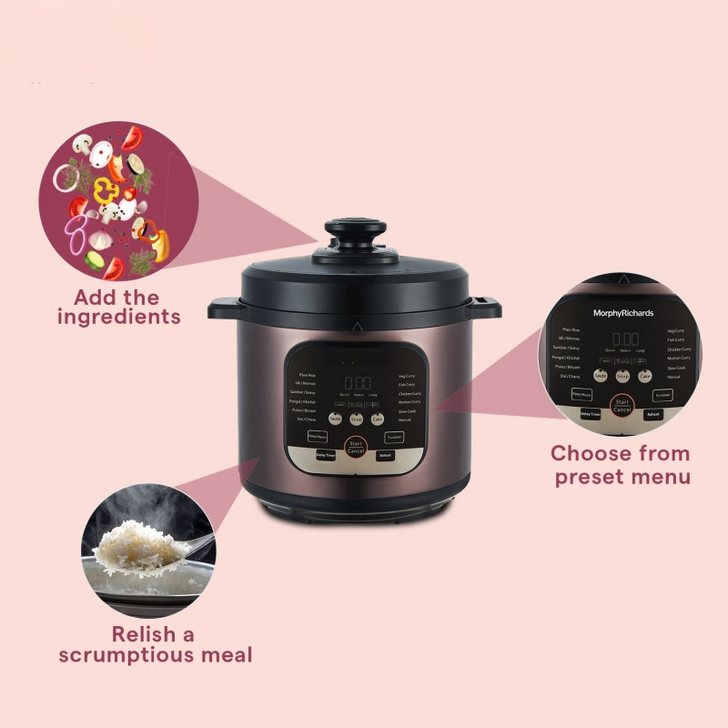 14 in 1 Multi Cooker with Natural Ceramic Coated Non Stick Pot