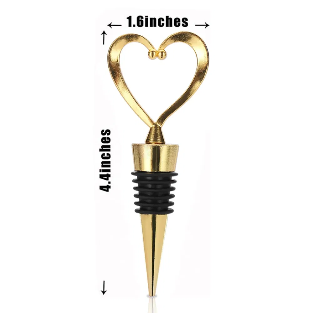 Zinc Alloy Wine Stopper Bottle Stoppers Reusable Love Design Heart Shape Wine Saver