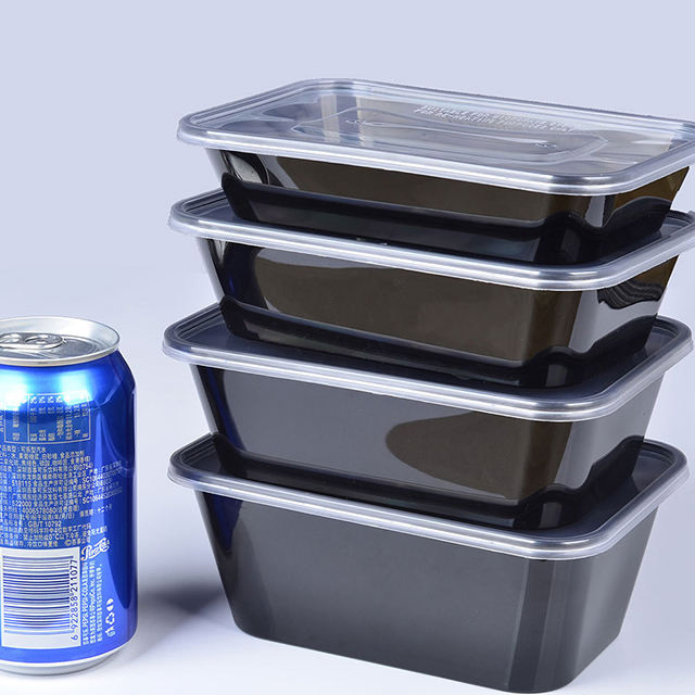 BPA Free Microwave Disposable Food Container Take out Leakproof Plastic Lunch Box