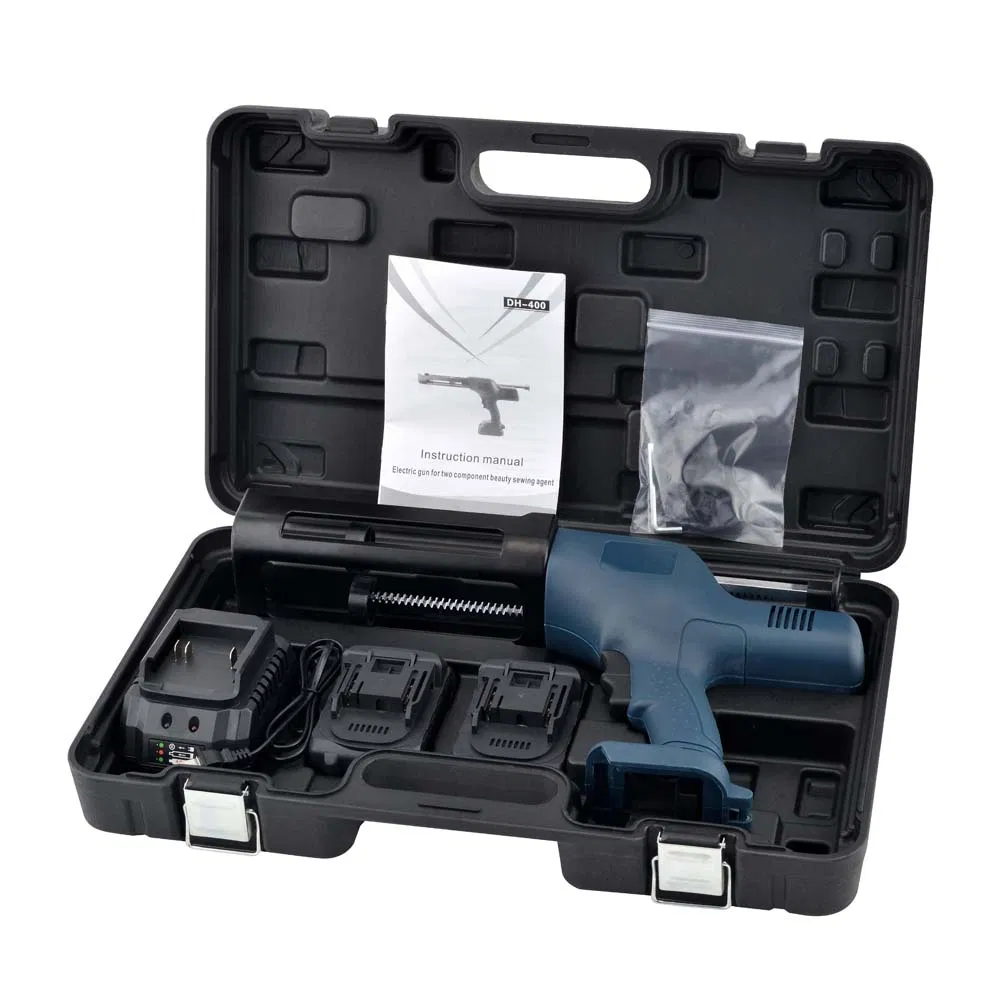 400ml/ 600ml 1: 1 Electric Dual Compent Injection Gun Double Barrel Battery Silicone Gun