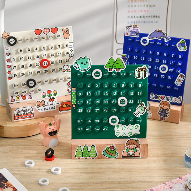 Handcrafted Circular Perpetual Calendar - DIY Desk Countdown Display