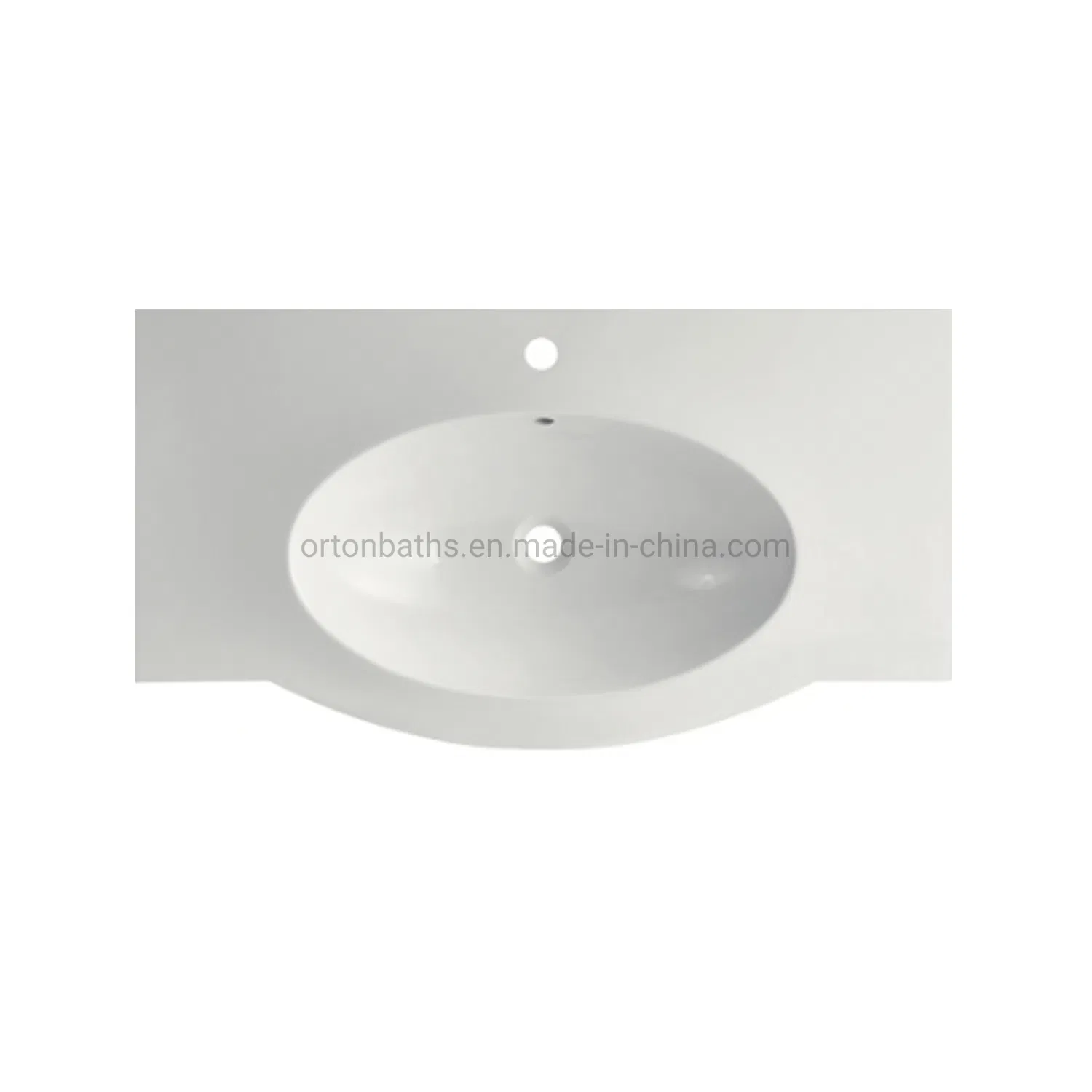 Ortonbath Middle East Thin Edge Bathroom Cabinet Single Bowl Bathroom Resin Gel Coat Artificial Stone Hand Vanity Wash Basin Otrsy917