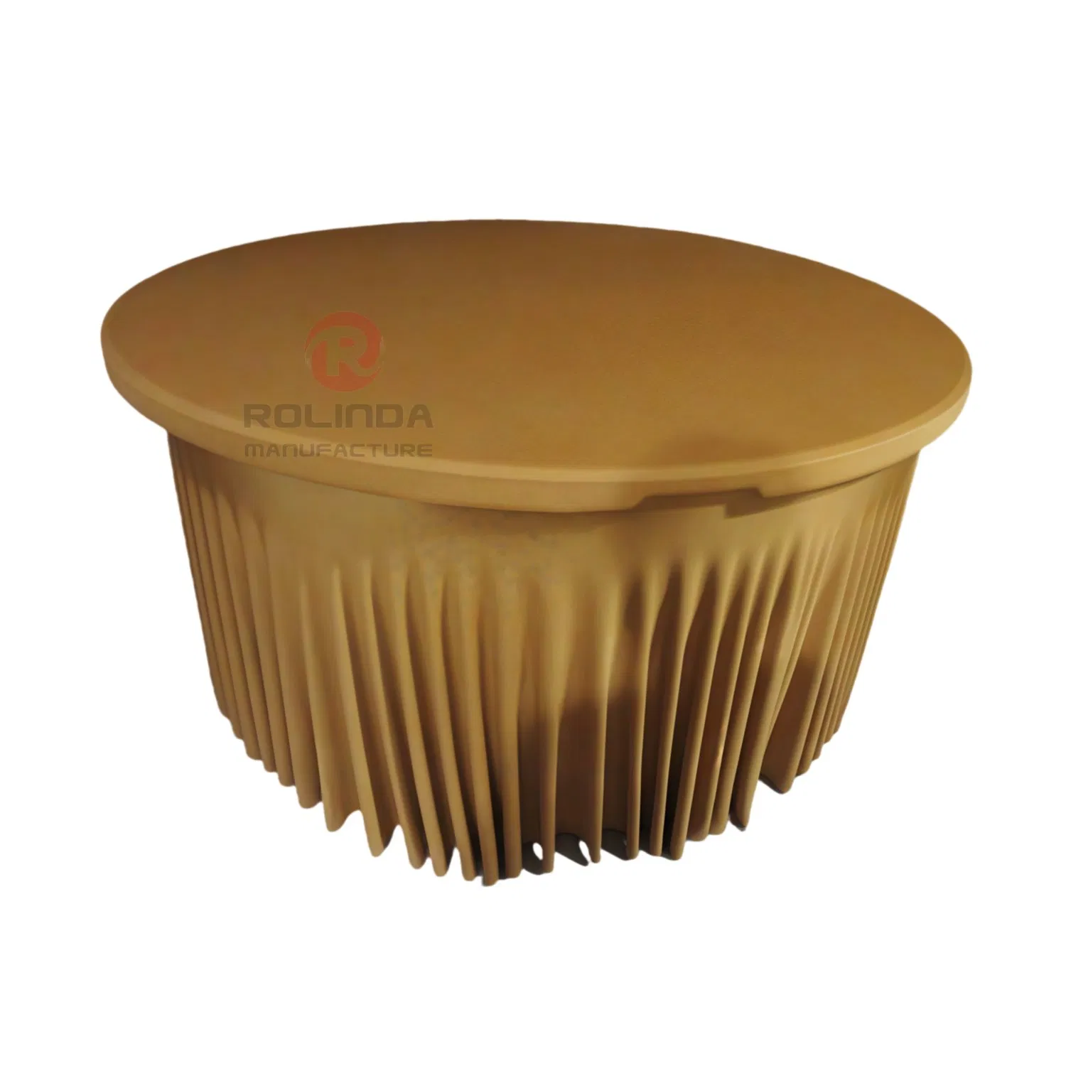 60 Inch Gold Round Table Skirt Cover for Weddings Parties Tradeshows Tablecloth