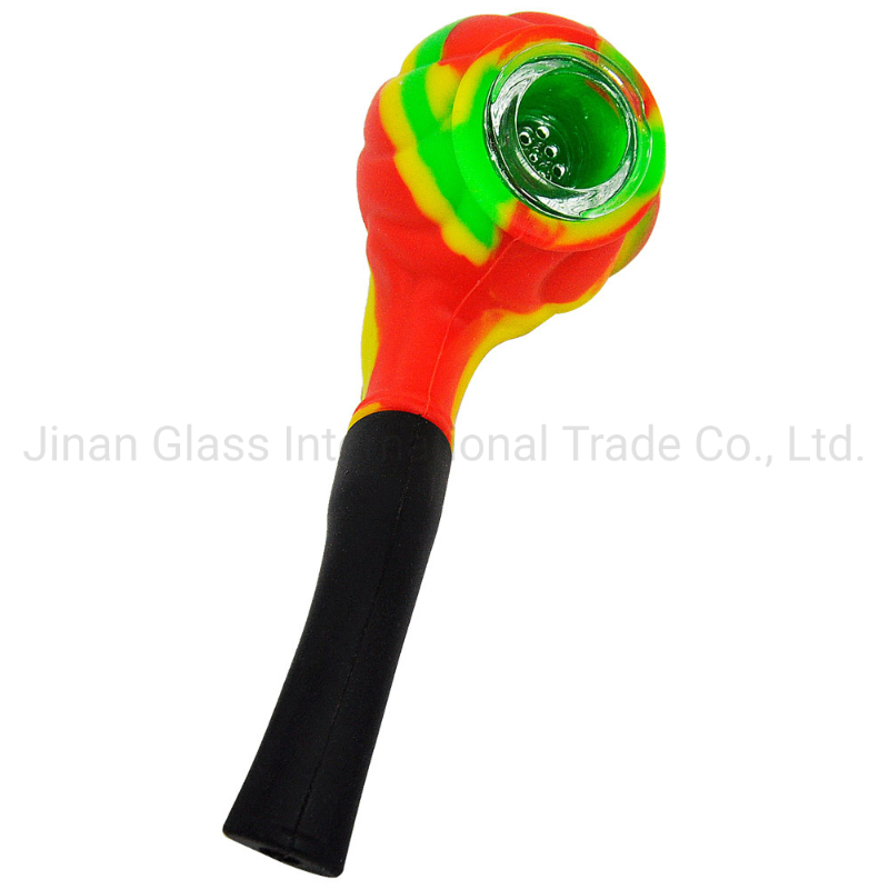 Petal Shaped Camouflage Silicone Pipe Plastic Filter Smoking Water Pipe