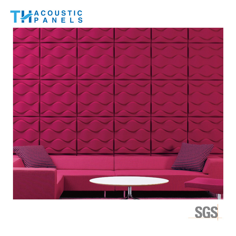 100% High Quality Polyester Fiber Acoustic Panel 3D Wall Panel