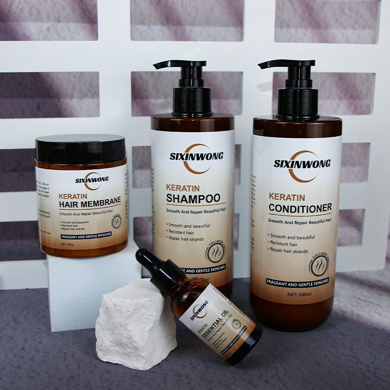 Beauty Cosmetics Hair Care Nourish Soft Not Greasy Keratin Conditioner Shampoo Set
