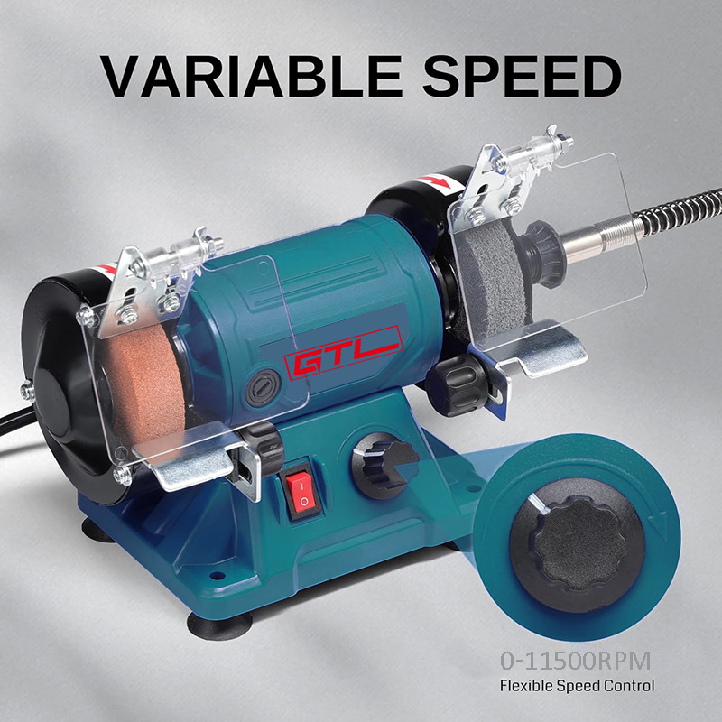 75mm Mini Bench Grinder and Polisher Variable Speed for Polishing (BG001-B)