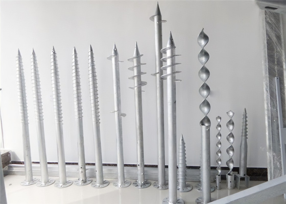 High Quality Big Solar Helical Steel Galvanized Ground Screw Piles for Solar Mounting System Foundations 60m/S Wind Load