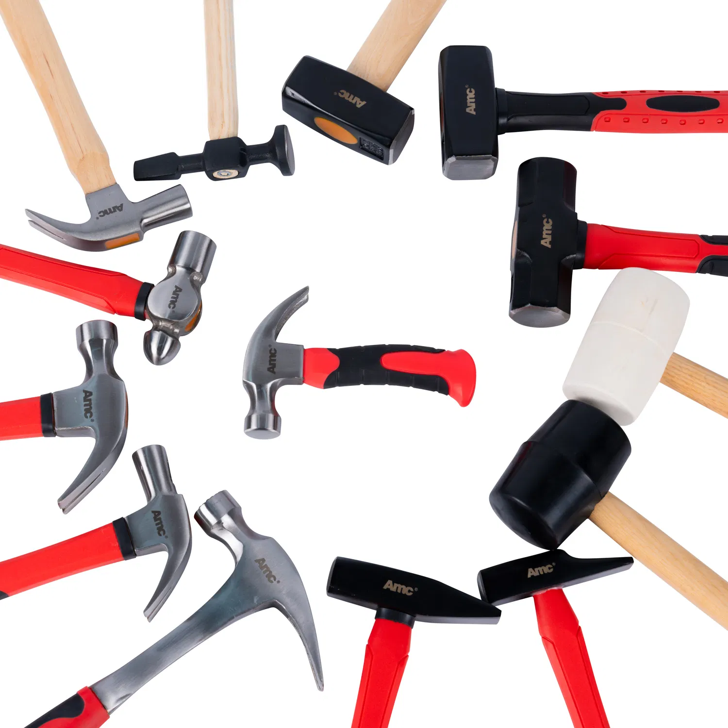 British Type Claw Hammer Double Color Fibre Glass Handle