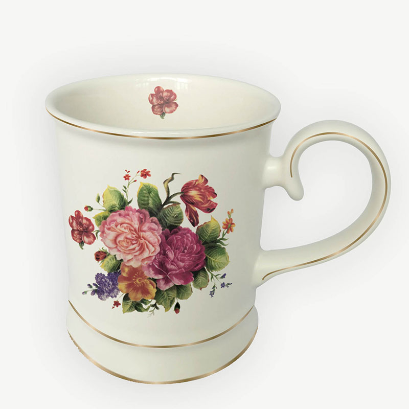 Manufacturer Wholesale High Quality Customized Sublimation Ceramic Coffee Mugs with Floral Pattern and Gift Box for Gifts