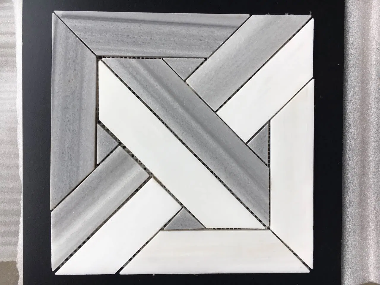 Imported Emperador Stone Mixed with Crema Marfil Marble Mosaic Tiles