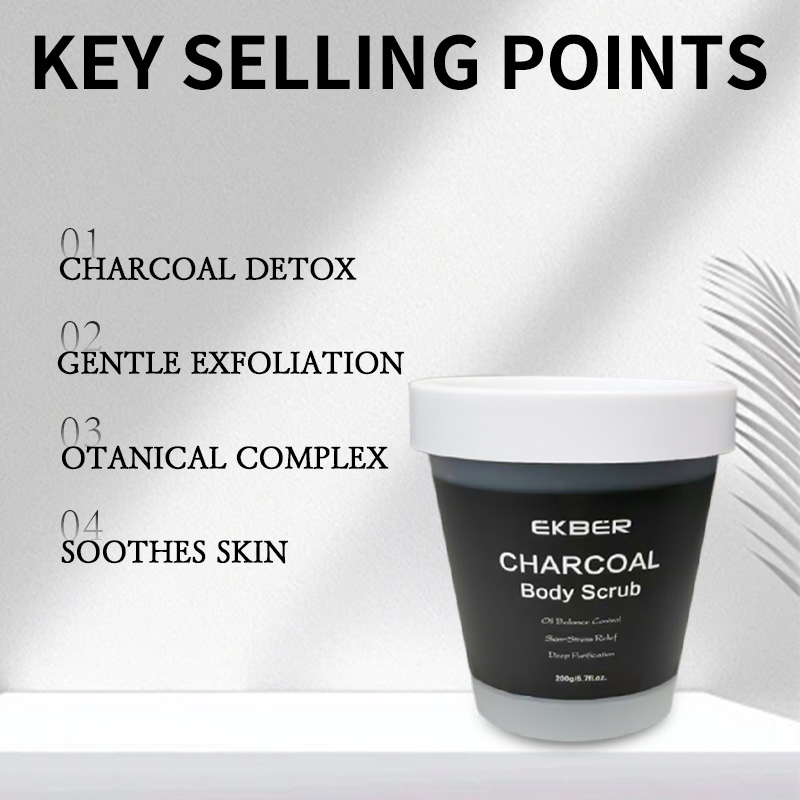 Ultra-Fine Silica Scrub Particles Charcoal Skin Scrub Exfoliation Charcoal Scrub Oil Control Natural Charcoal Body Scrub