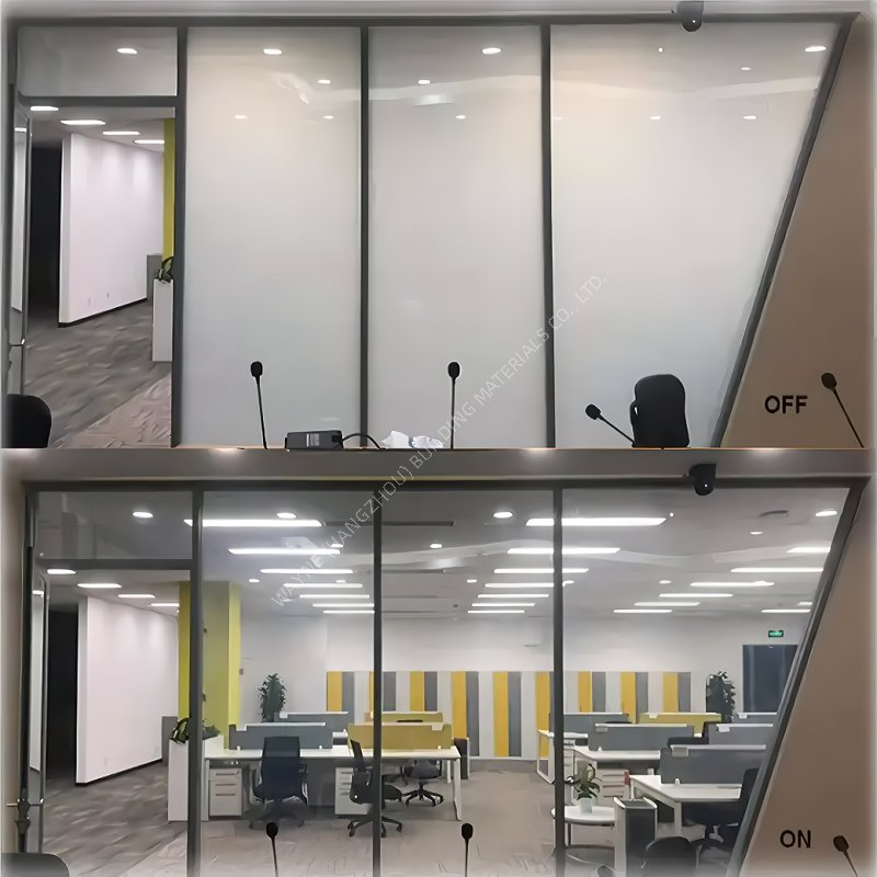 China Glass Factory Price Switchable Pdlc Smart Film Glass for Office Partition
