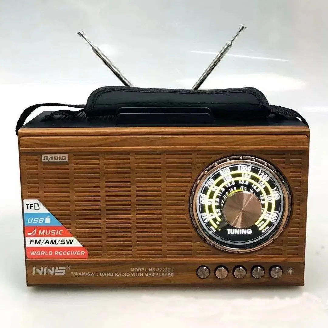 Ретро радио NS-3222BT с Bluetooth, деревянный корпус