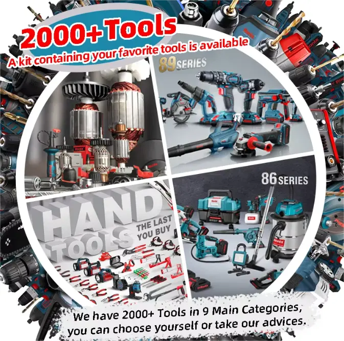 Комплект электроинструмента с бесщеточной дрелью и кейсом