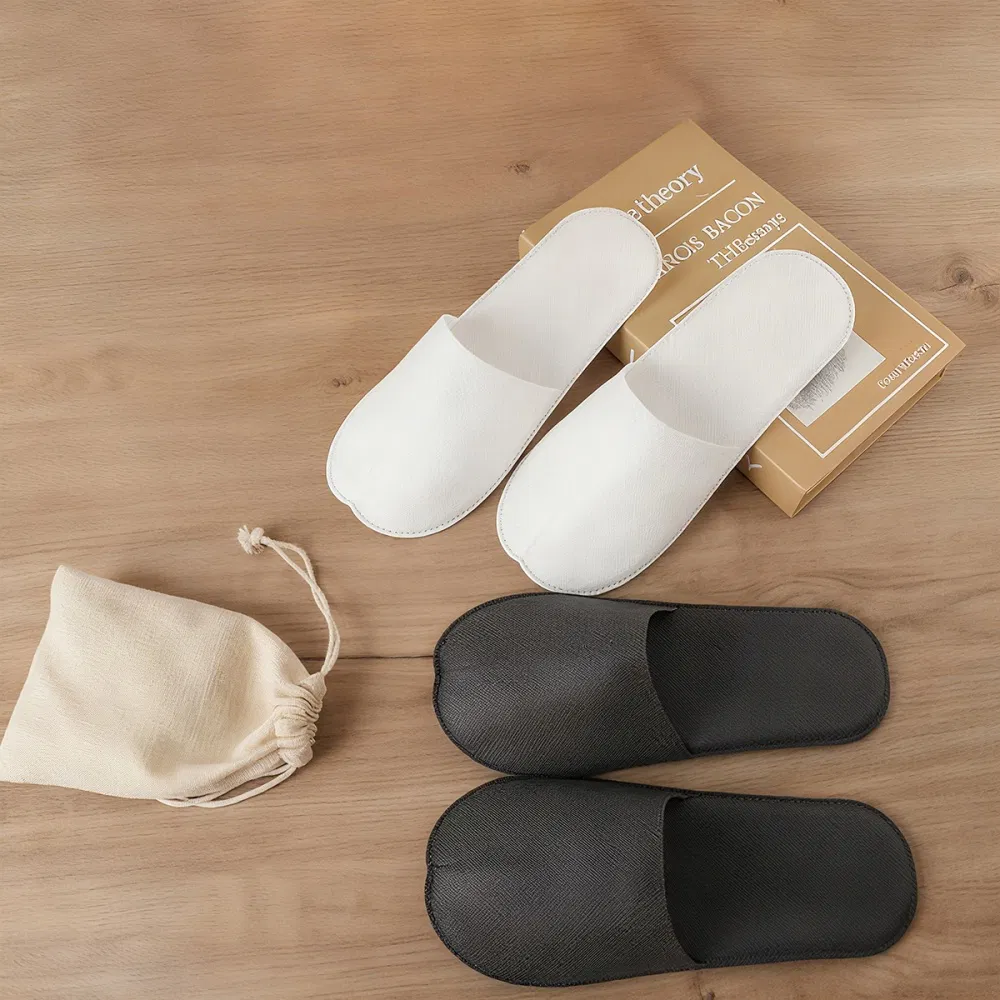 Hotel Indoor Adult Individually Disposable Breathable Nonwoven Closed-Toe Slipper