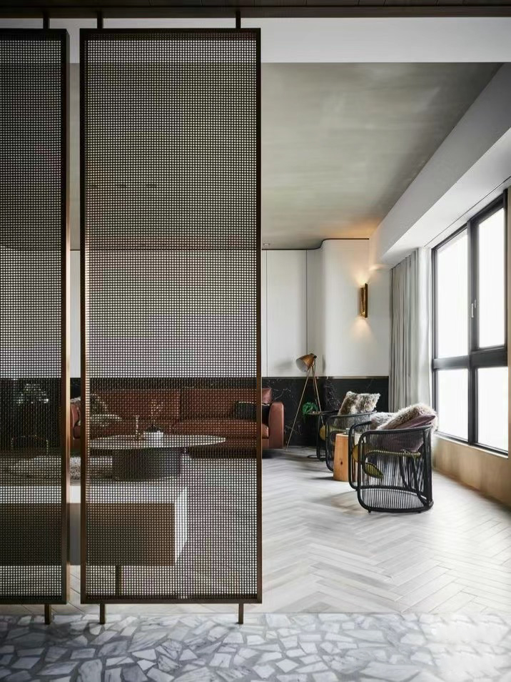 Modern Hotel Hall Restaurant Living Room Metal Stainless Steel Divider Partition Walls