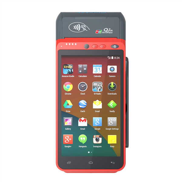 Handhold Touch Screen Payment POS Terminal with Built in Thermal Printer