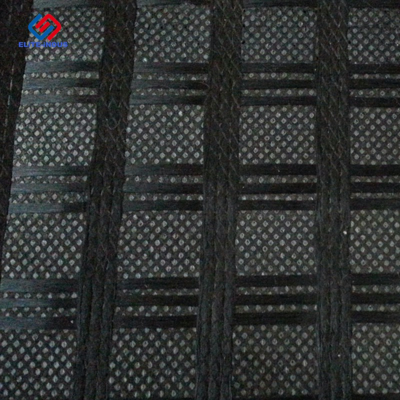 Coated Bitumen Nonwoven Geotextile Stitched Polyester Fiberglass Geogrid