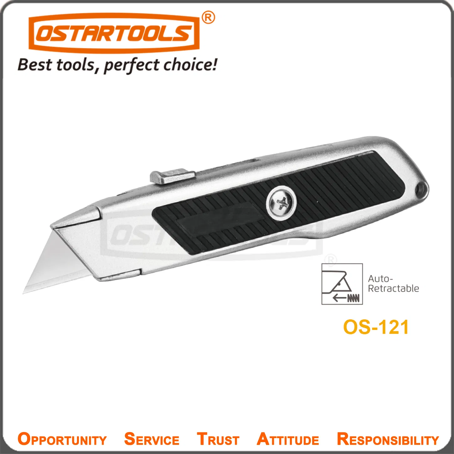 Versatile 6mm Snap-off Utility Knife with Durable Metal Body
