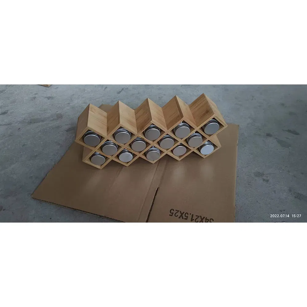 Popular Kitchen Storage Shelf Jar Standing Holder Bamboo Spice Rack