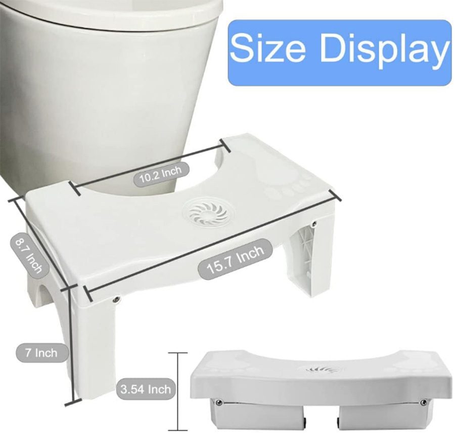 Foldable Toilet Stool Adult Poop Stool, Squatting Portable Stool for The Bathroom