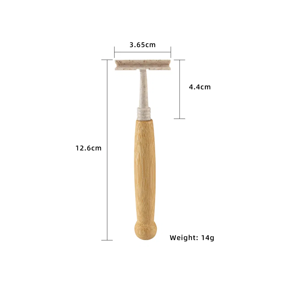 Wheat Straw Twin Blade Razor Disposable Bamboo Handle Hotel Razor Eco Friendly Shaving Razor