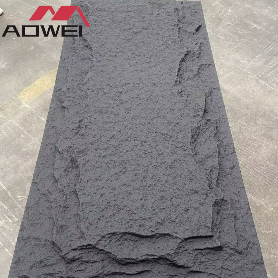 PU Polyurethane Realistic Rock Texture PU Stone Wall Panel for Interior Decoration
