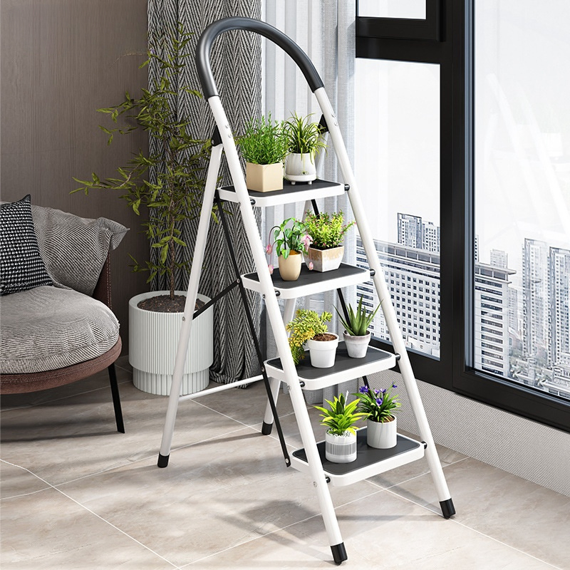 Cheap Price D Shape Lightweight Aluminum Household Ladder Aluminum Ladder Folding Step Ladders