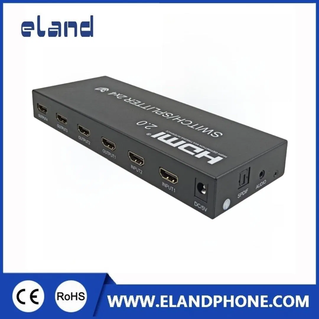 Коммутатор HDMI 2.0 2x4, 4K