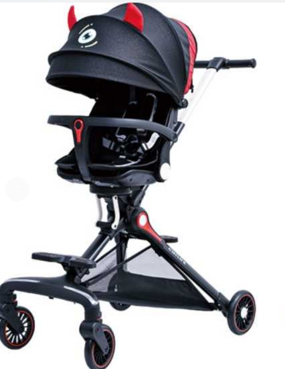 Fully Closed Canopy Elastic Fabric Aluminum Frame Baby Stroller