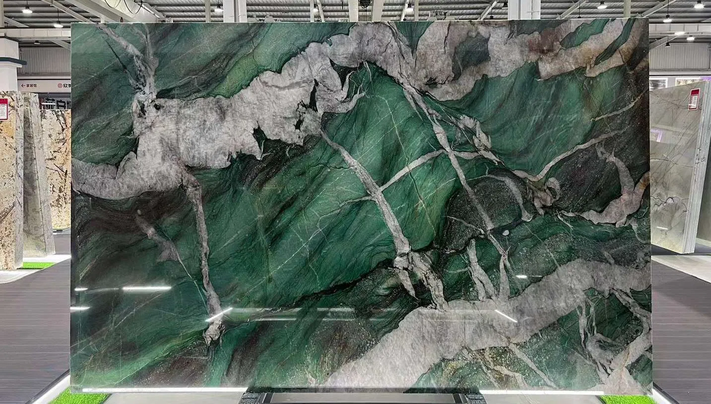 Green White Natural Marble Background Wall Home Decoration