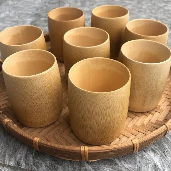 Natural Wooden Bamboo Mugs Cups for Water Tea or Coffee