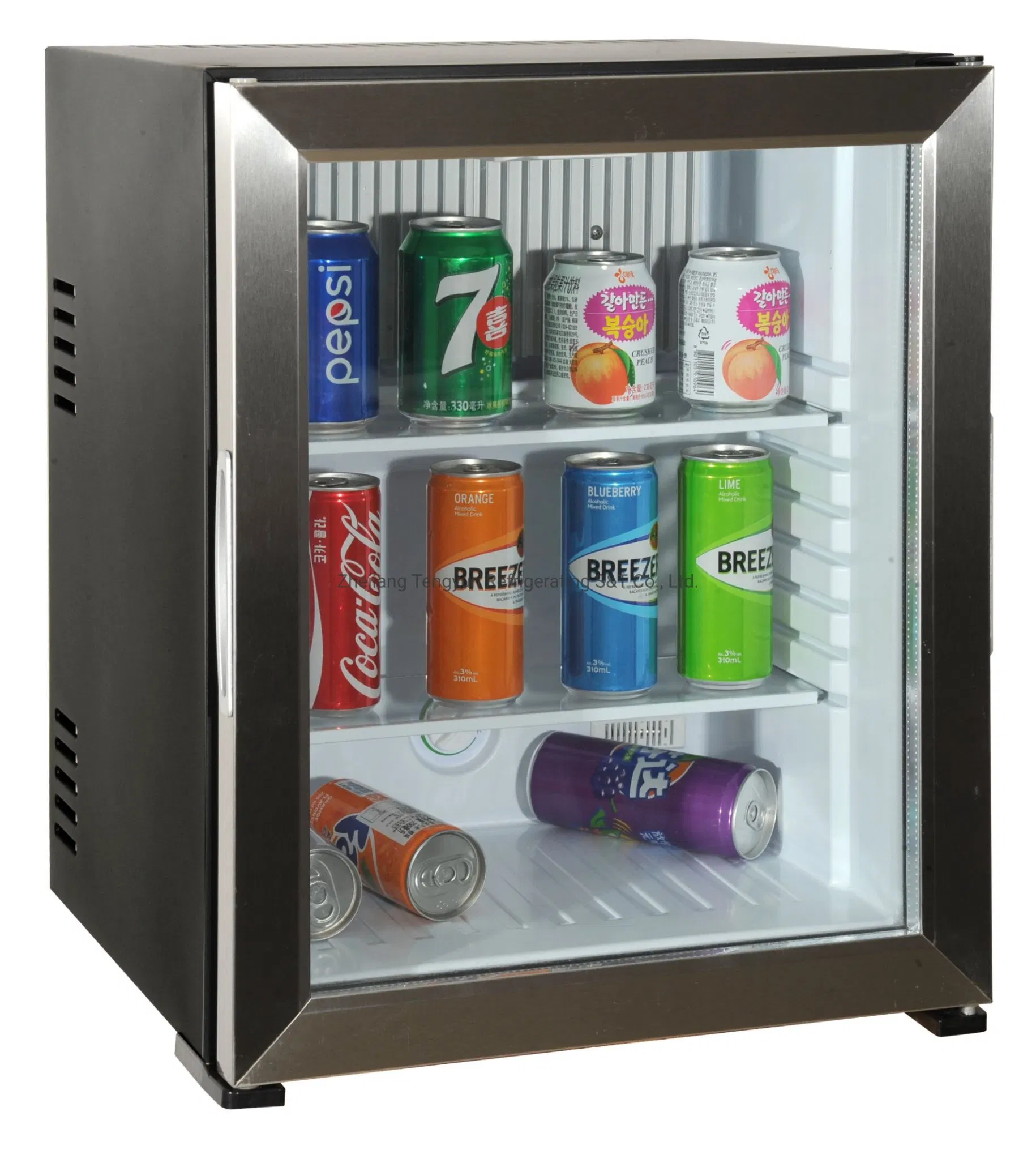 CE RoHS Commercial Refrigerator Absorption Hotel Minibar for Fruits Free Standing Mini Kitchen Cooler 40 Liters