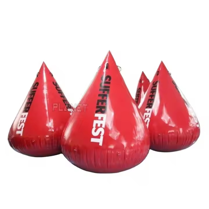 Water Drop Floating PVC Inflatable Buoy Racing Marker Inflatable Water Buoy for Swimming Game