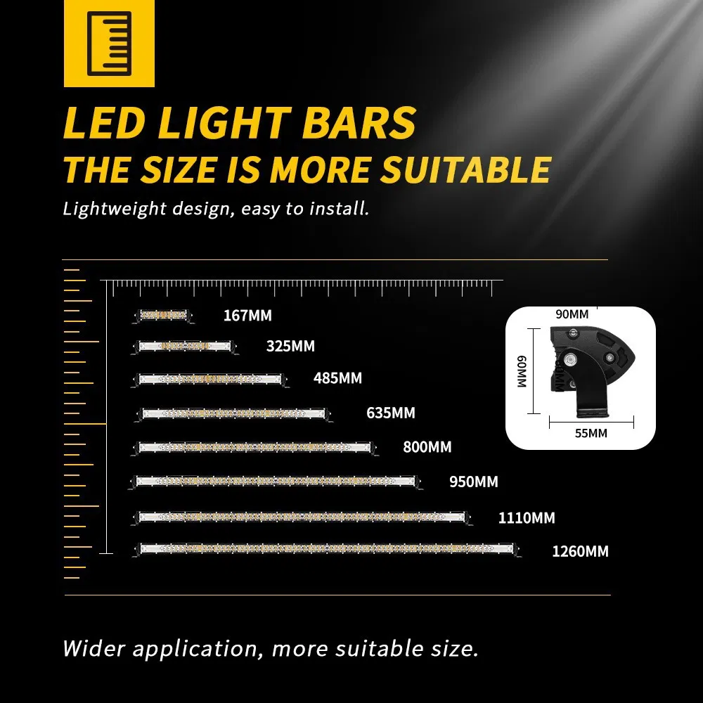 7.5-дюймовая светодиодная световая балка Spot/Flood Combo, сверхъяркая рабочая лампа и внедорожный фонарь для джипа, внедорожника, грузовика, IP68