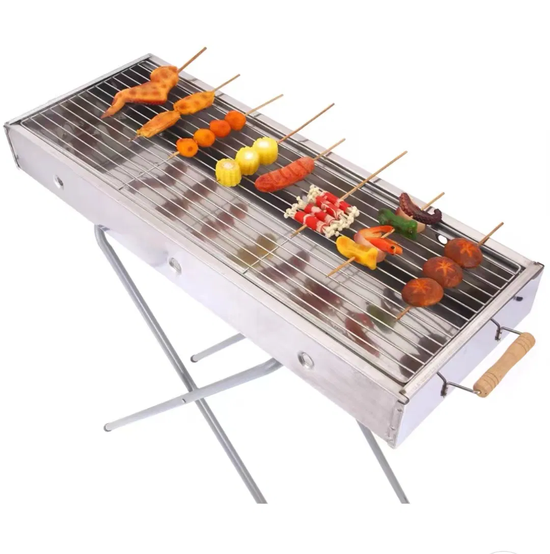 Laser Cut Portable Collapsible Wood Burning Outdoor Camping BBQ Grill Fire Pit