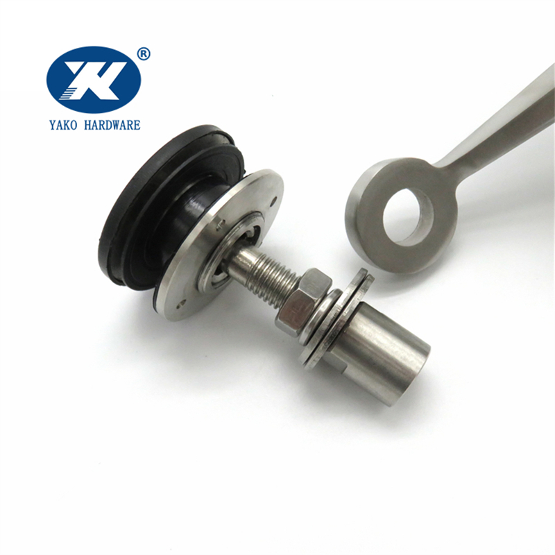 Stainless Steel Fin Wall Mounted Curtainwalls Glass Spider Clamp with Double Way Rib Arms