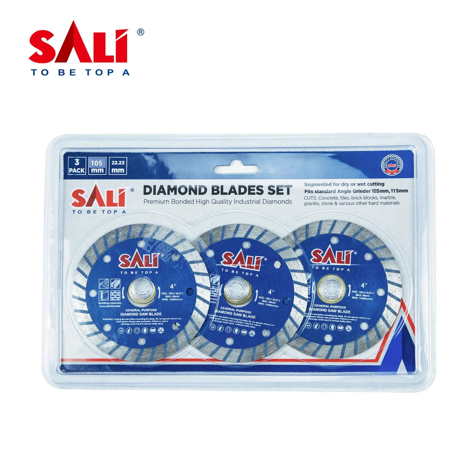 Sali 4inch 105mm 3PCS Diamond Saw Blades Mix Sets