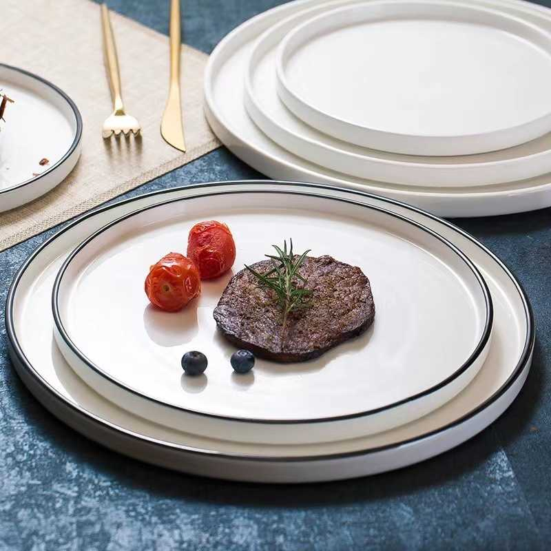 Simple Steak Plate Scandinavian Style Ceramic Plate Home Pizza Plate