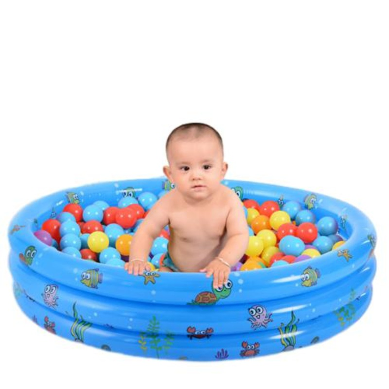 Thick Family Children Inflatable Three-Color Option Pool Durable Anti-Slip Baby Bathtub