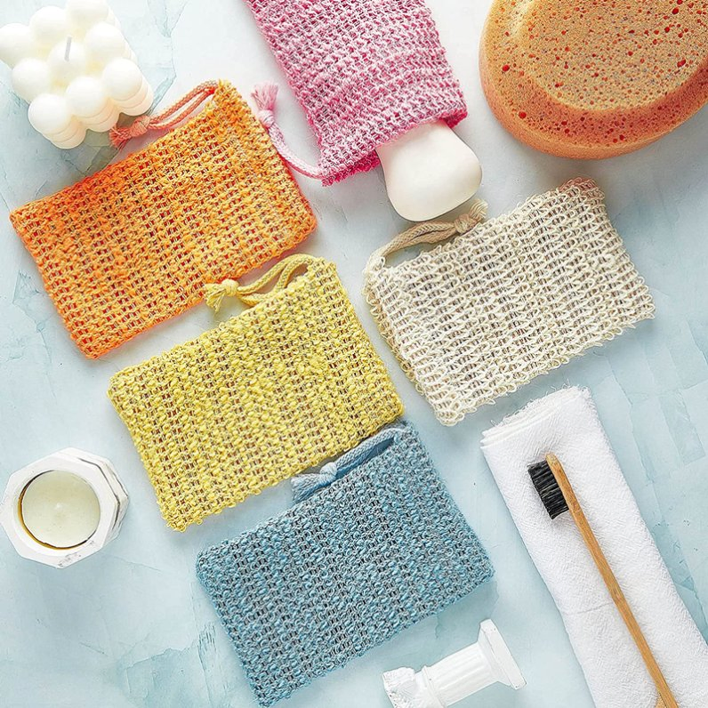 Zero Waste Eco-Friendly Cotton Sisal Soap Bags