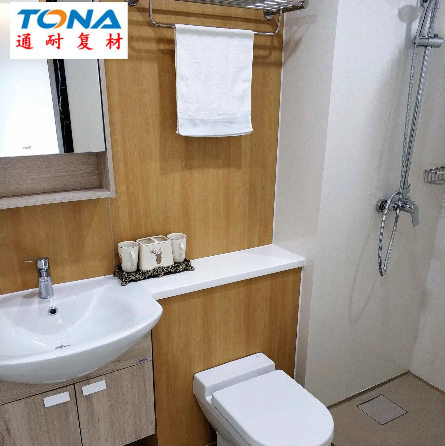 Accessories Prefabricated Furniture Waterproof Lightweight Affordable Price SMC Bathroom