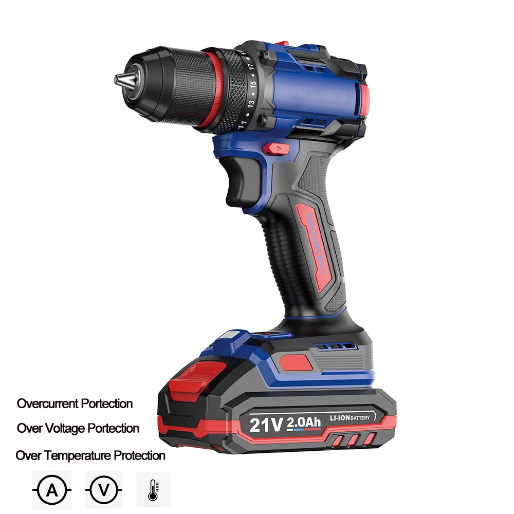 21V 10mm/13mm Brushless Cordless Drill Power Tool Brushless Electric Drill