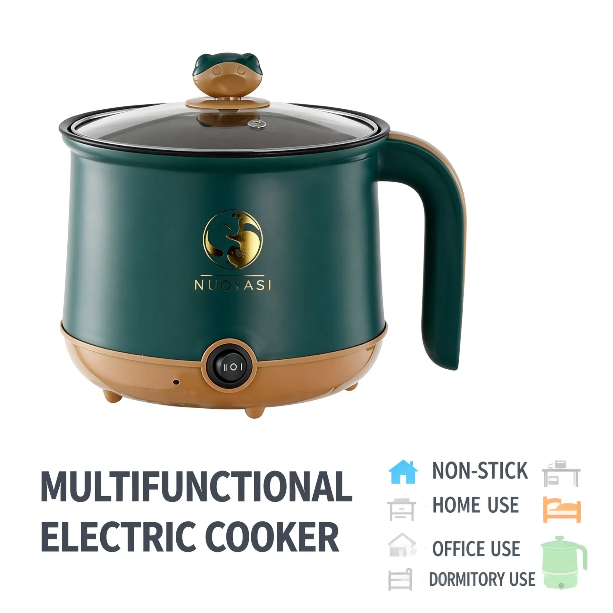 Multi-Function Electric Cooking Pot Hot Pot Multi-Function Electric Cooker with Non-Stick, Energy-Saving & Fast Cooking for Home, Office, Dormitory