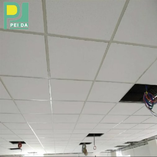 Vinyl 595X595mm Suspended Tile Gypsum Ceilings Board for Commercial